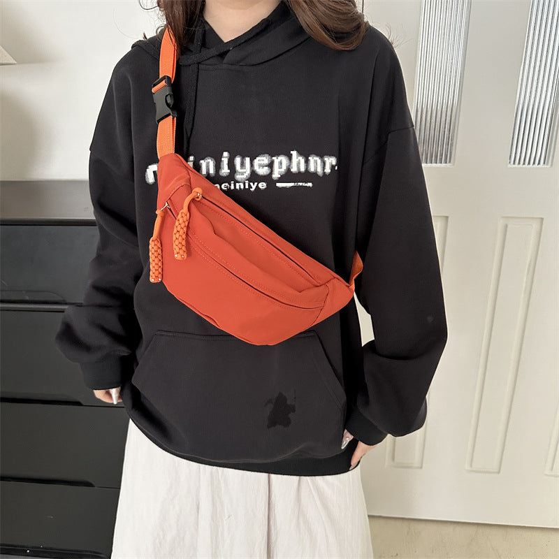 Crossbody bag women's casual bag canvas bag waist bag trendy sports chest bag - Korvel