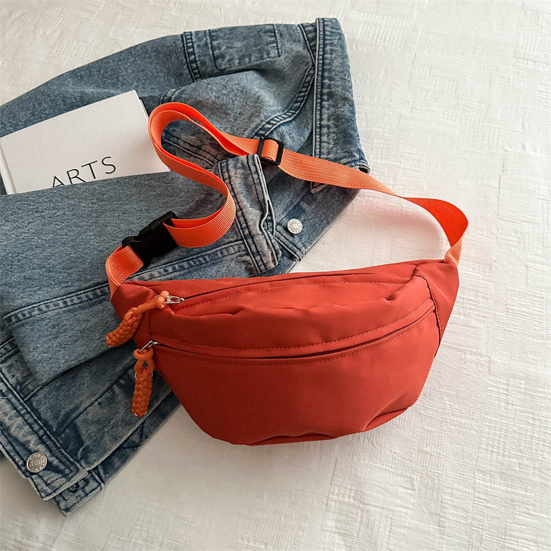 Crossbody bag women's casual bag canvas bag waist bag trendy sports chest bag - Korvel