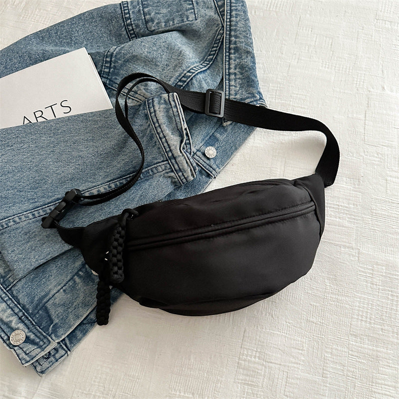 Crossbody bag women's casual bag canvas bag waist bag trendy sports chest bag - Korvel