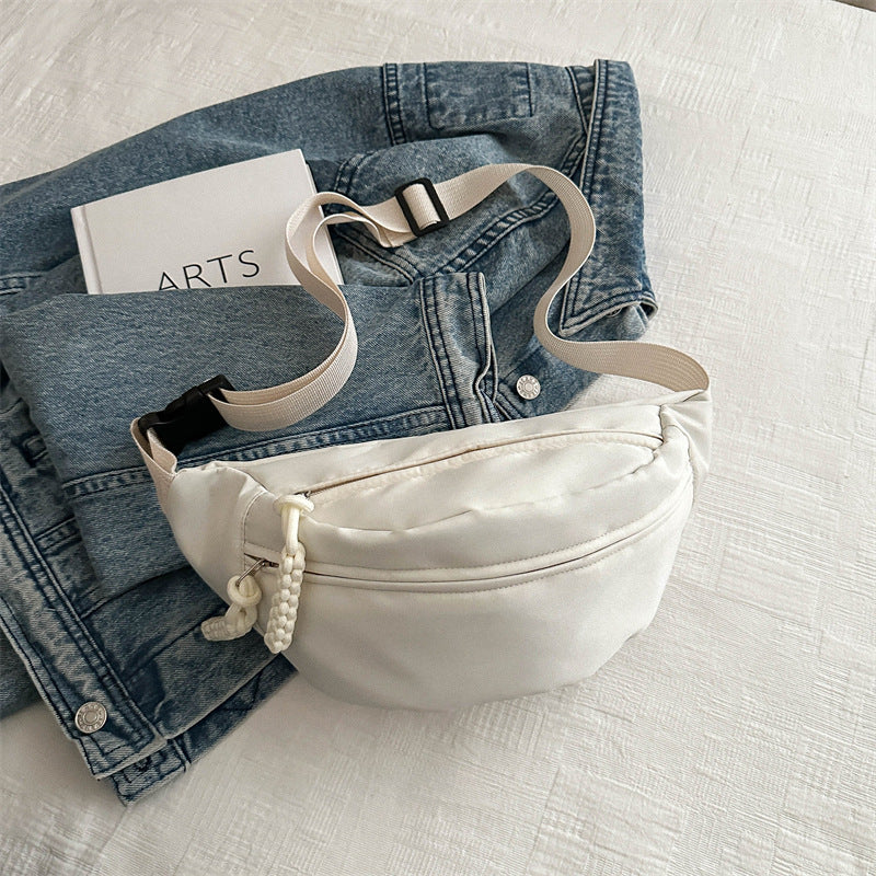 Crossbody bag women's casual bag canvas bag waist bag trendy sports chest bag - Korvel