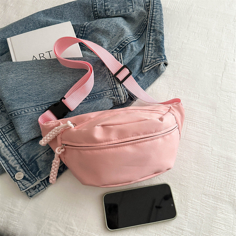Crossbody bag women's casual bag canvas bag waist bag trendy sports chest bag - Korvel