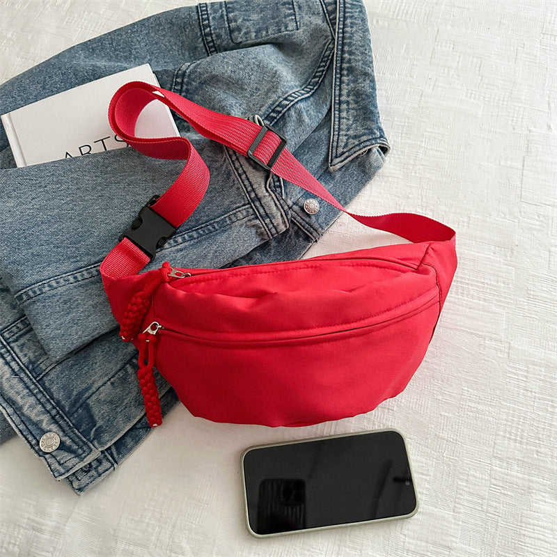 Crossbody bag women's casual bag canvas bag waist bag trendy sports chest bag - Korvel