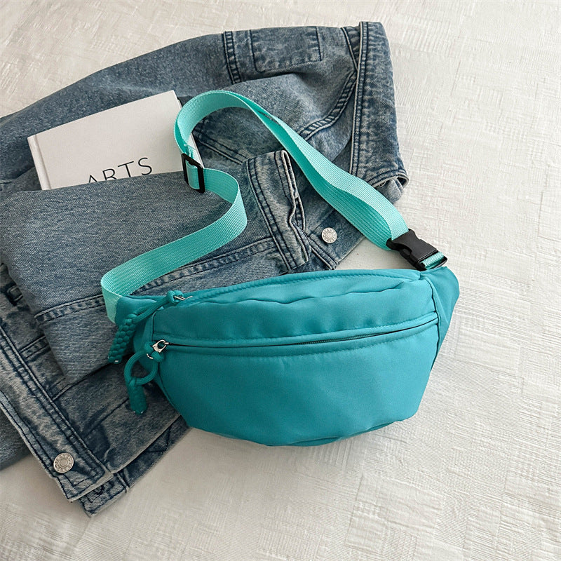 Crossbody bag women's casual bag canvas bag waist bag trendy sports chest bag - Korvel