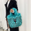 Crossbody Tote Bag Imitation Raccoon Fur Grass Plush Large Capacity Tote Bag Personalized Retro - Korvel