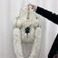 Crossbody Tote Bag Imitation Raccoon Fur Grass Plush Large Capacity Tote Bag Personalized Retro - Korvel