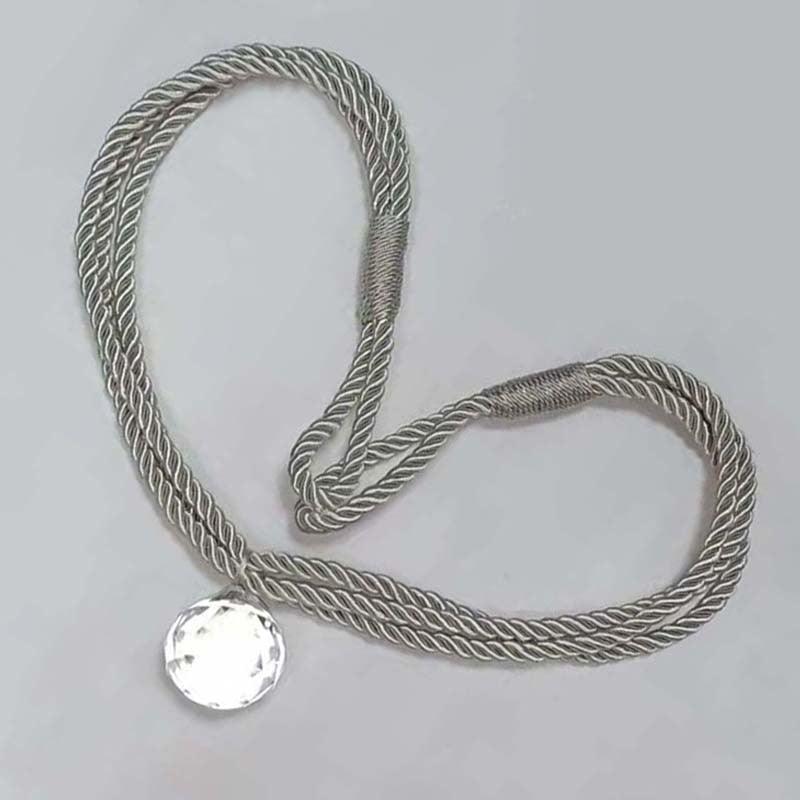 Elegant Crystal Bead Curtain Tiebacks - Decorative Holders for Home & Office - Korvel