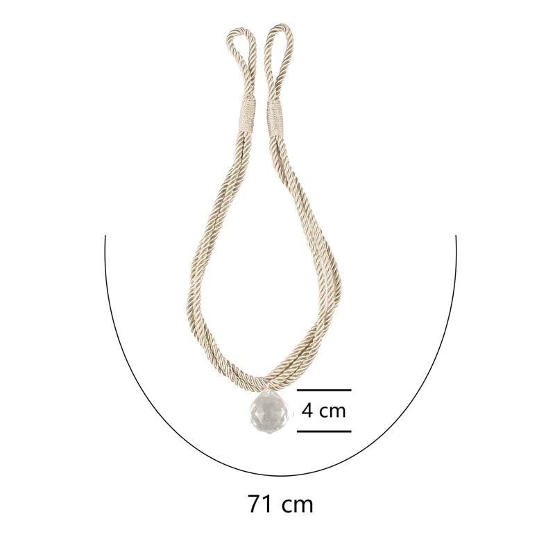 Elegant Crystal Bead Curtain Tiebacks - Decorative Holders for Home & Office - Korvel
