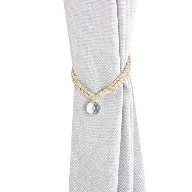 Elegant Crystal Bead Curtain Tiebacks - Decorative Holders for Home & Office - Korvel