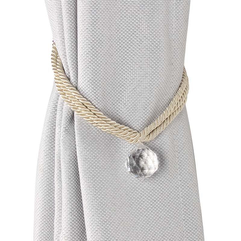 Elegant Crystal Bead Curtain Tiebacks - Decorative Holders for Home & Office - Korvel