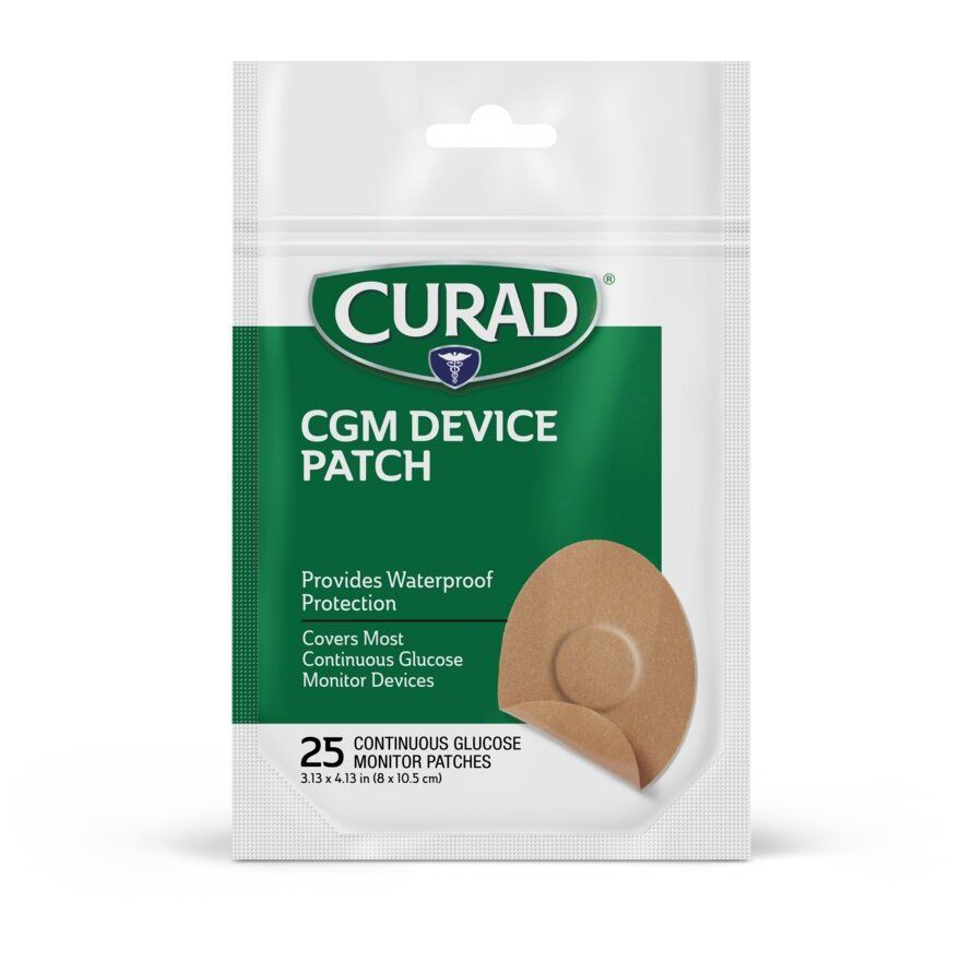 CURAD Continuous Glucose Monitor Device Patches, 25 Count