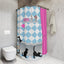 Curiosity in the Clawfoot Cat Shower Curtain