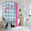 Curiosity in the Clawfoot Cat Shower Curtain