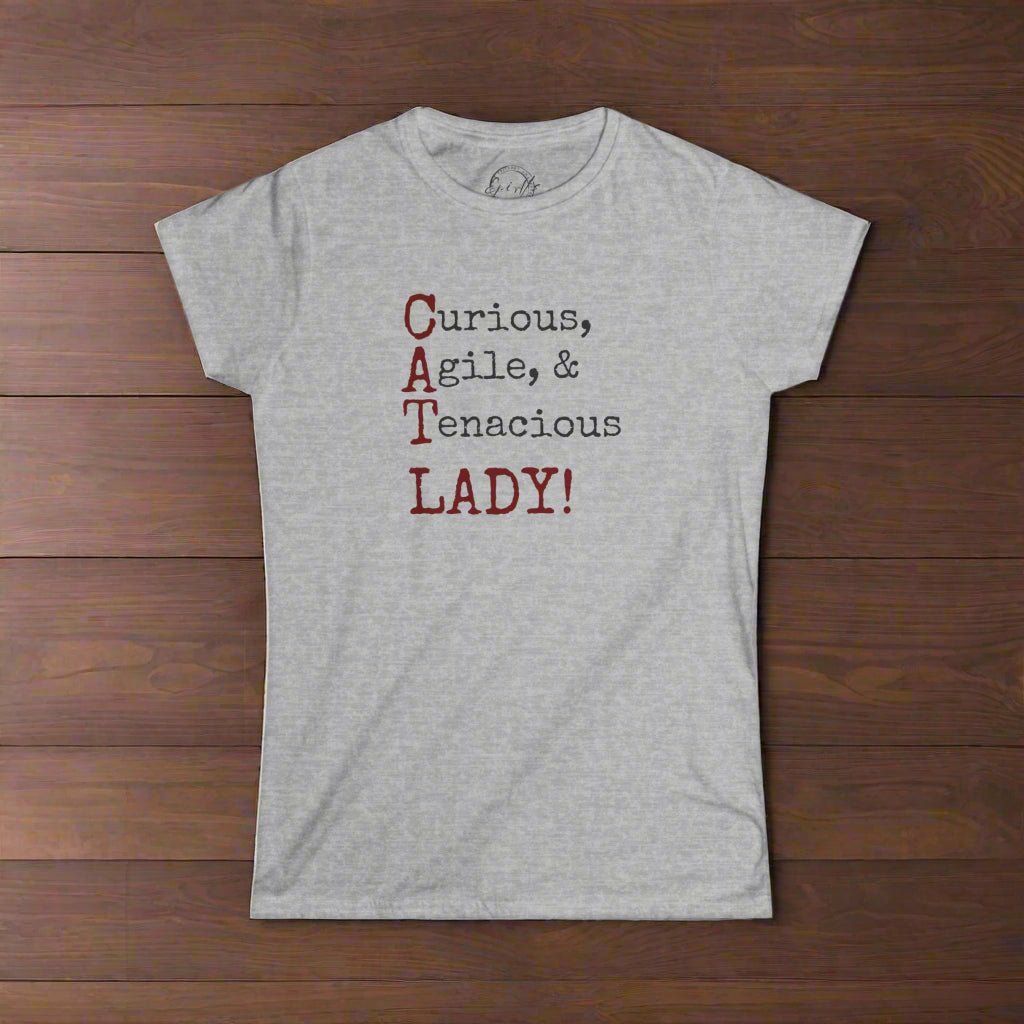 Empowered Cat Lady Tee | Women's Softstyle Shirt for Cat Lovers - Korvel