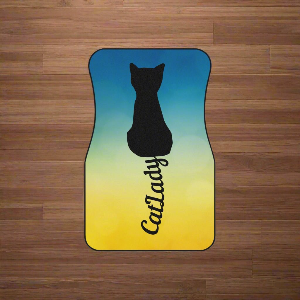 Alfombrillas de coche Cursive Tail Cat Lady