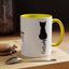 Taza de café Cursive Tail Cat Lady