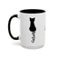 Taza de café Cursive Tail Cat Lady