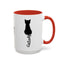 Taza de café Cursive Tail Cat Lady