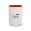 Taza de café Cursive Tail Cat Lady