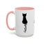 Taza de café Cursive Tail Cat Lady