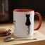Taza de café Cursive Tail Cat Lady