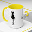 Taza de café Cursive Tail Cat Lady