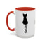 Taza de café Cursive Tail Cat Lady