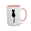 Taza de café Cursive Tail Cat Lady