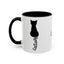 Taza de café Cursive Tail Cat Lady
