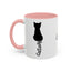 Taza de café Cursive Tail Cat Lady