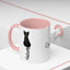 Taza de café Cursive Tail Cat Lady