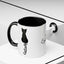 Taza de café Cursive Tail Cat Lady