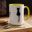 Taza de café Cursive Tail Cat Lady