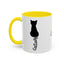 Taza de café Cursive Tail Cat Lady