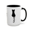 Taza de café Cursive Tail Cat Lady