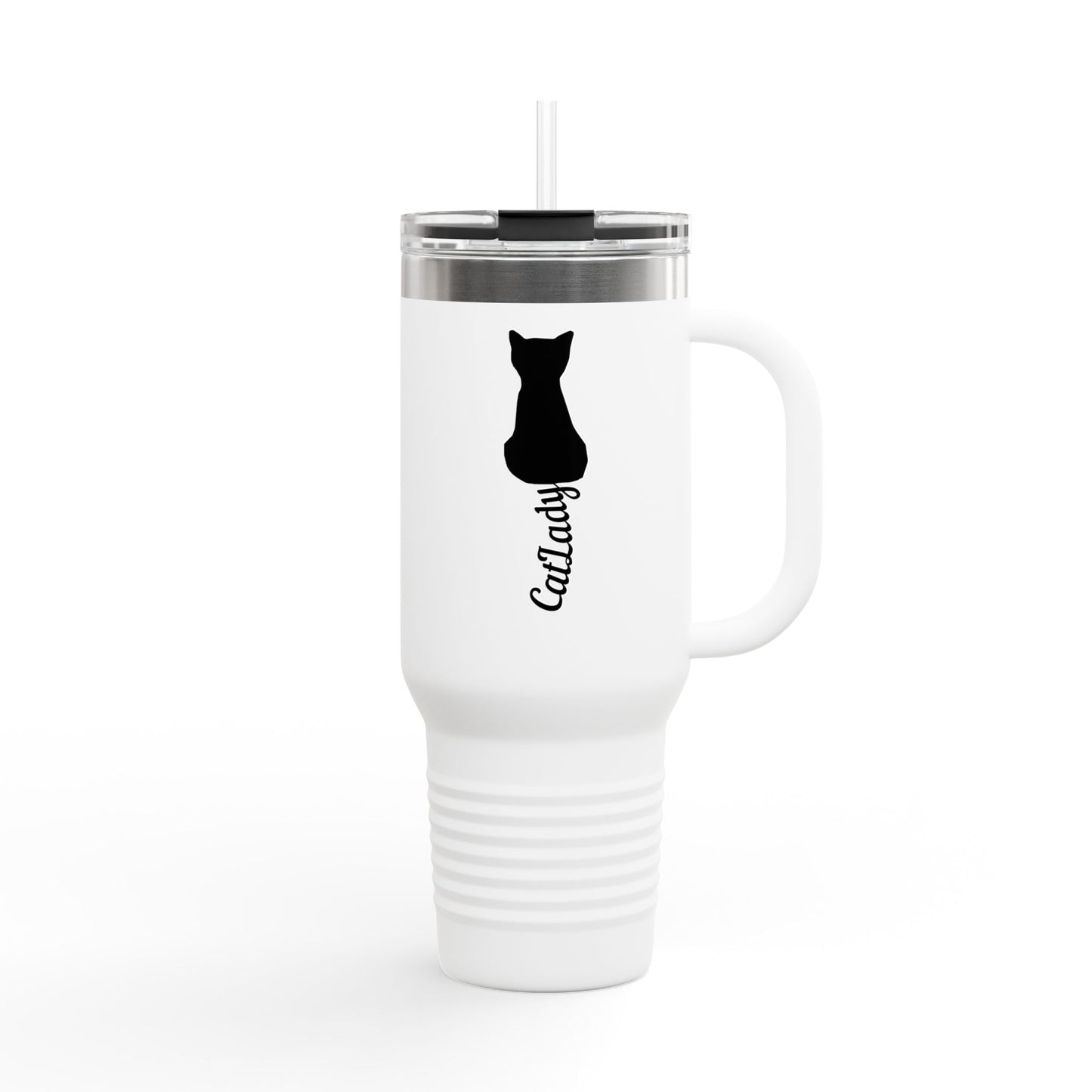 Mug de voyage Cursive Tail Cat Lady