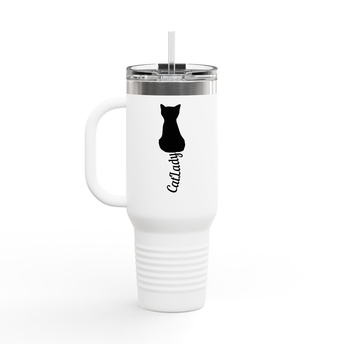 Mug de voyage Cursive Tail Cat Lady