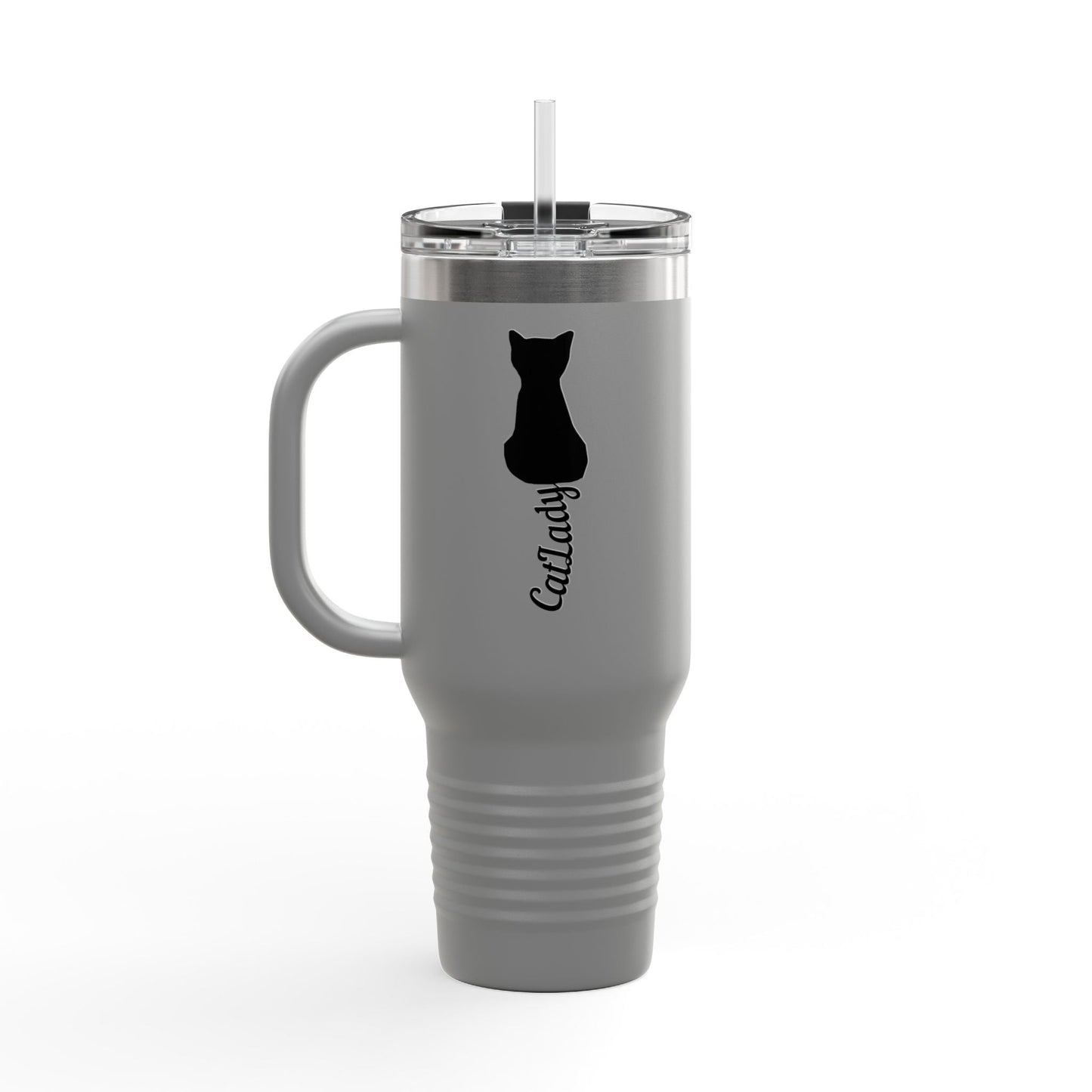 Mug de voyage Cursive Tail Cat Lady