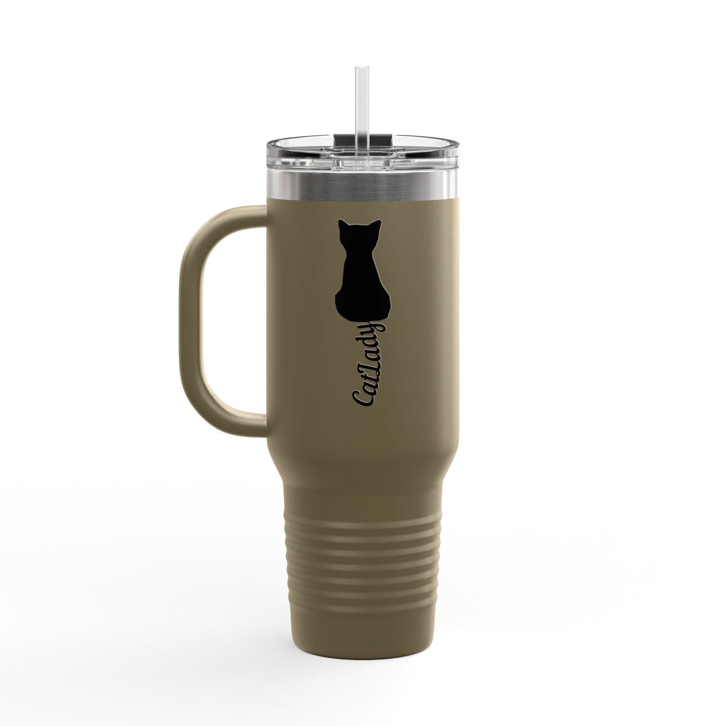 Mug de voyage Cursive Tail Cat Lady