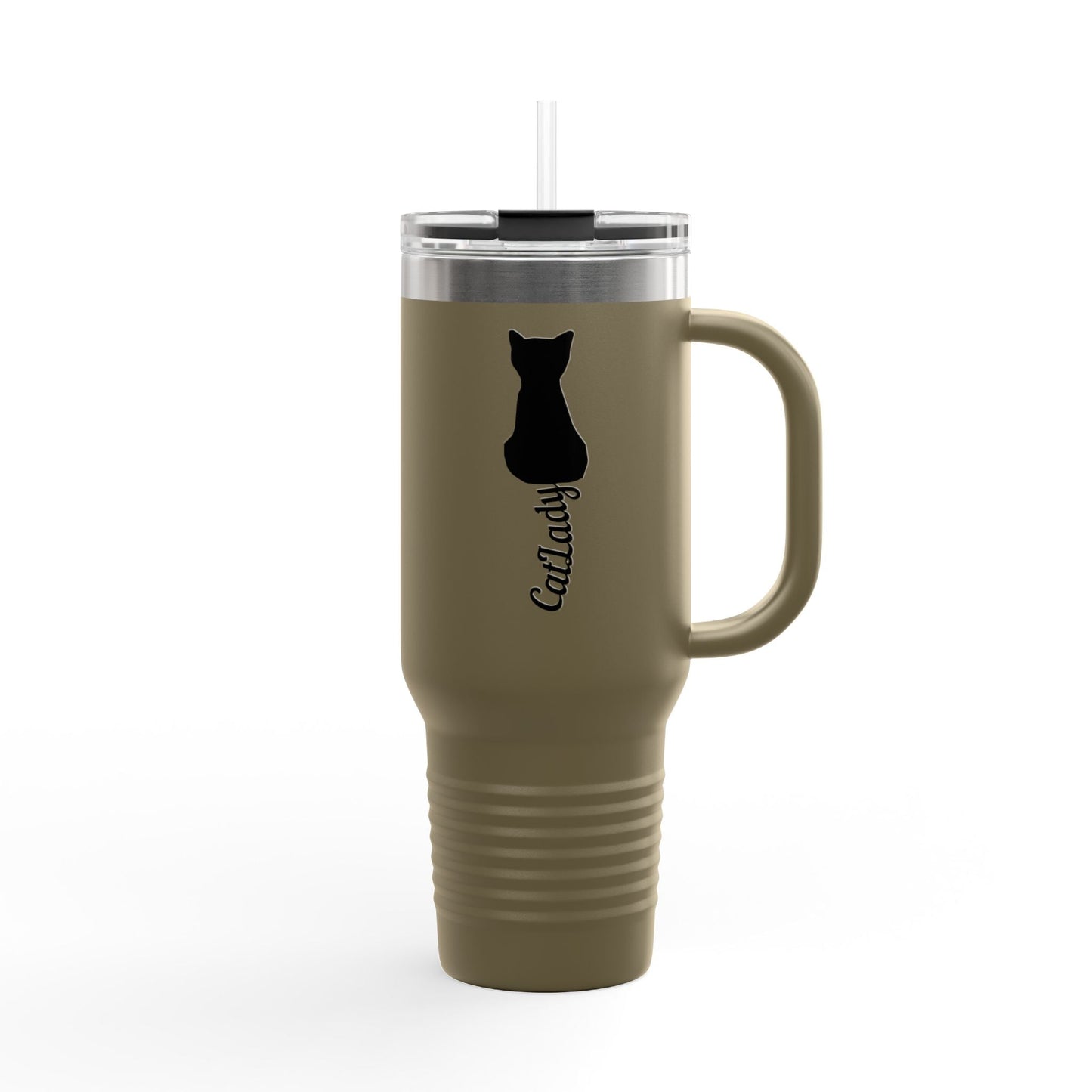 Mug de voyage Cursive Tail Cat Lady