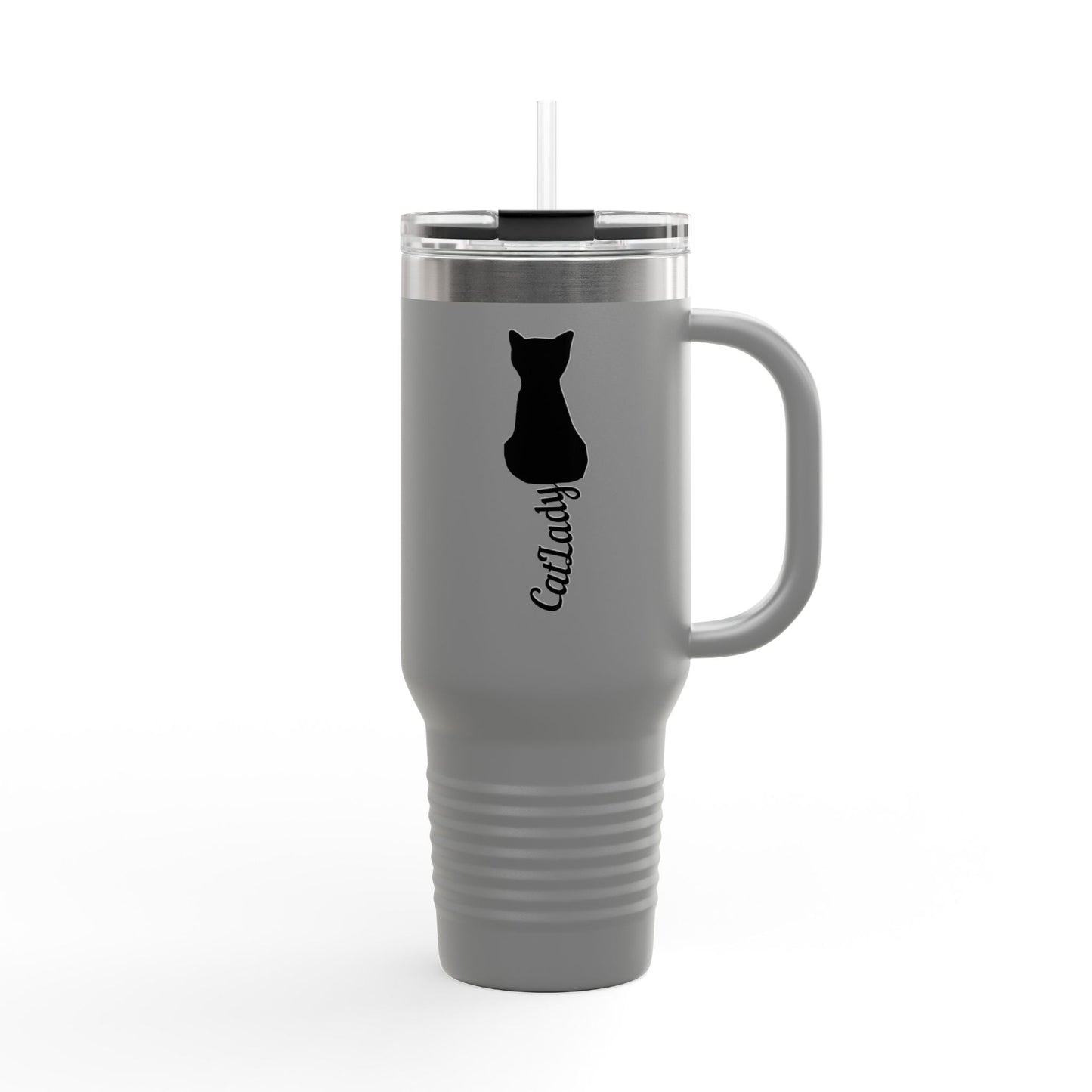 Mug de voyage Cursive Tail Cat Lady