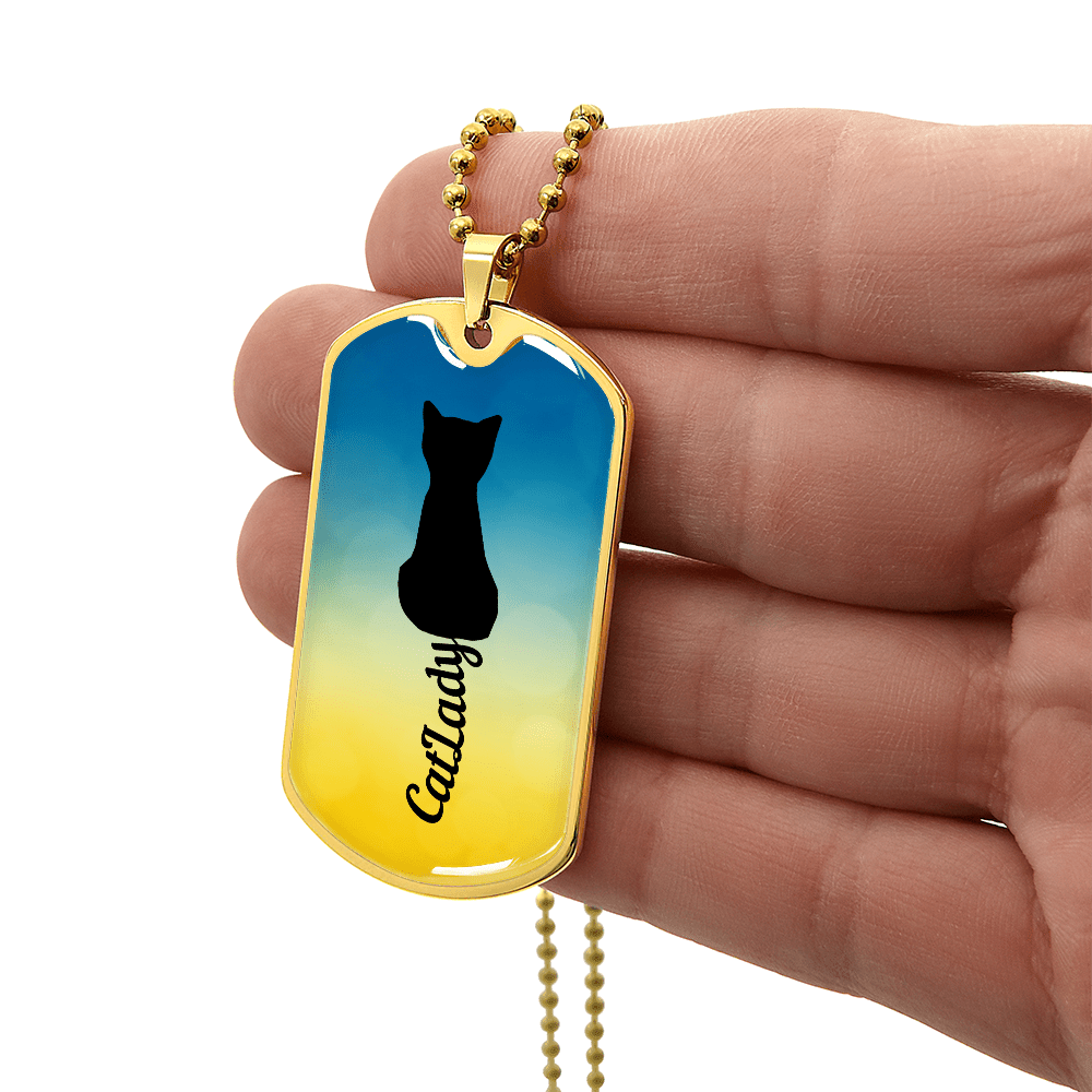 Collar de Dama Gato con Cola Cursiva