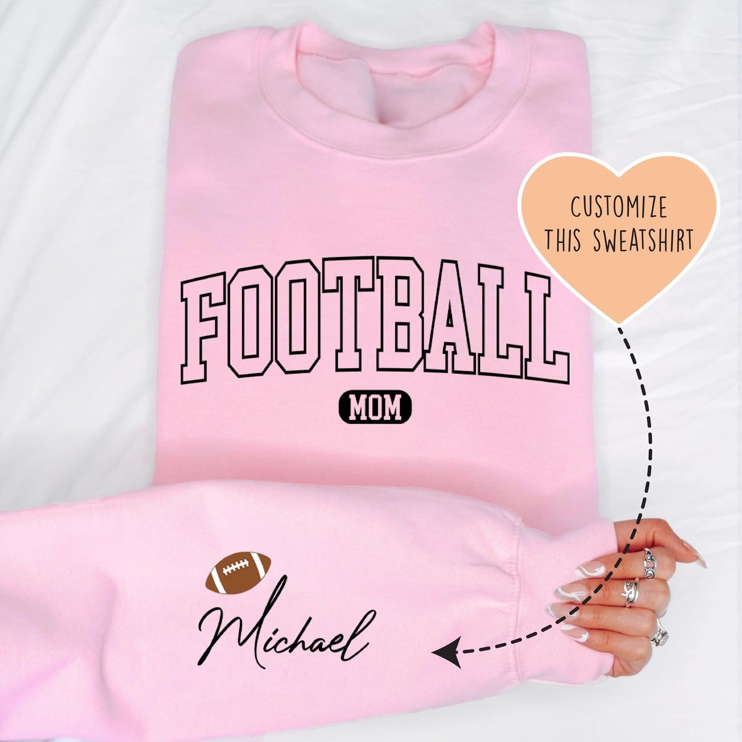 Sudadera Personalizada para Mamá de Fútbol