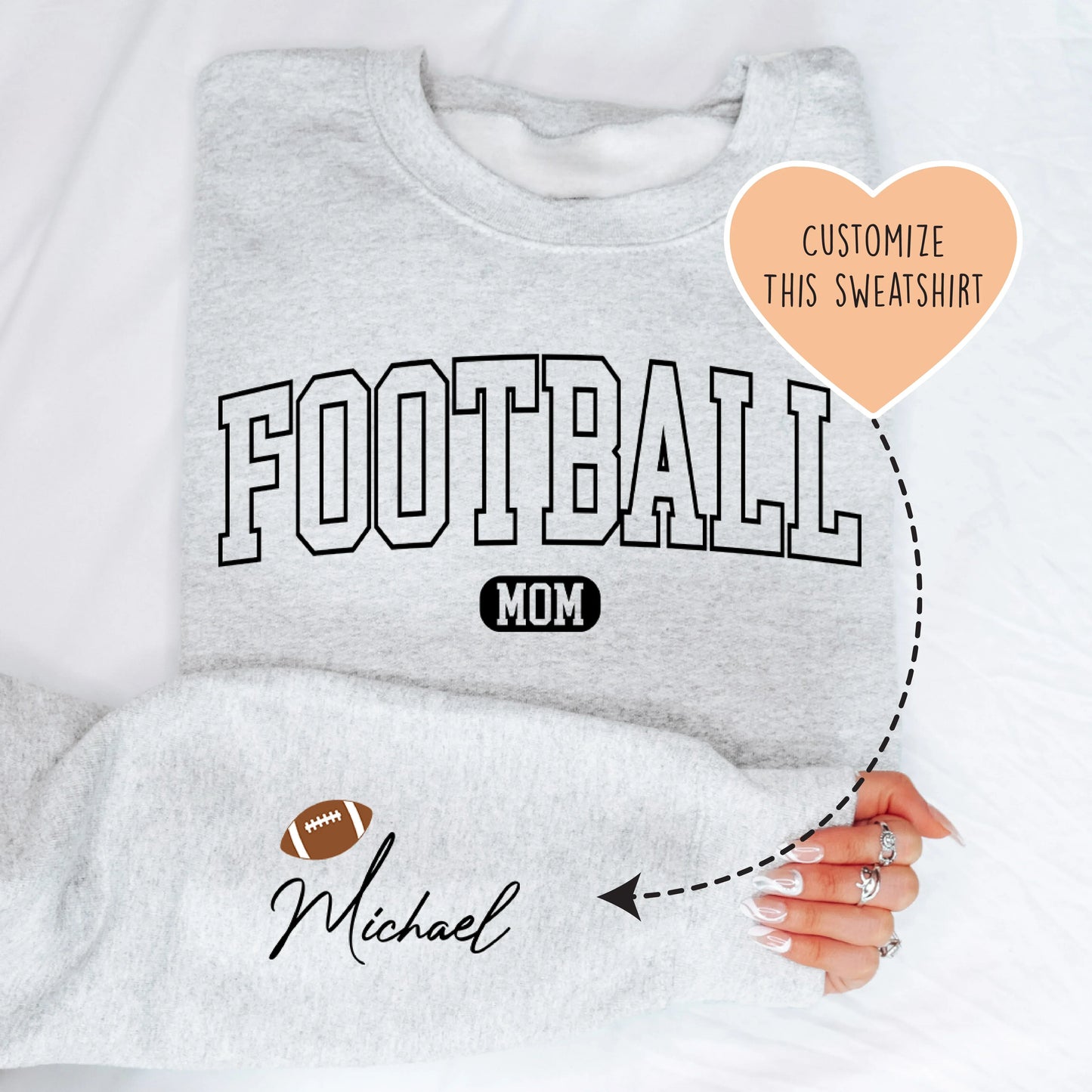 Sudadera Personalizada para Mamá de Fútbol