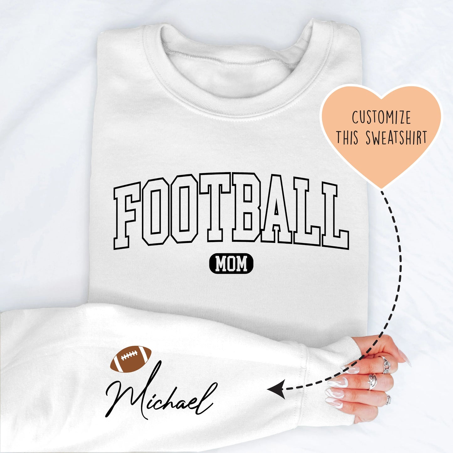 Sudadera Personalizada para Mamá de Fútbol