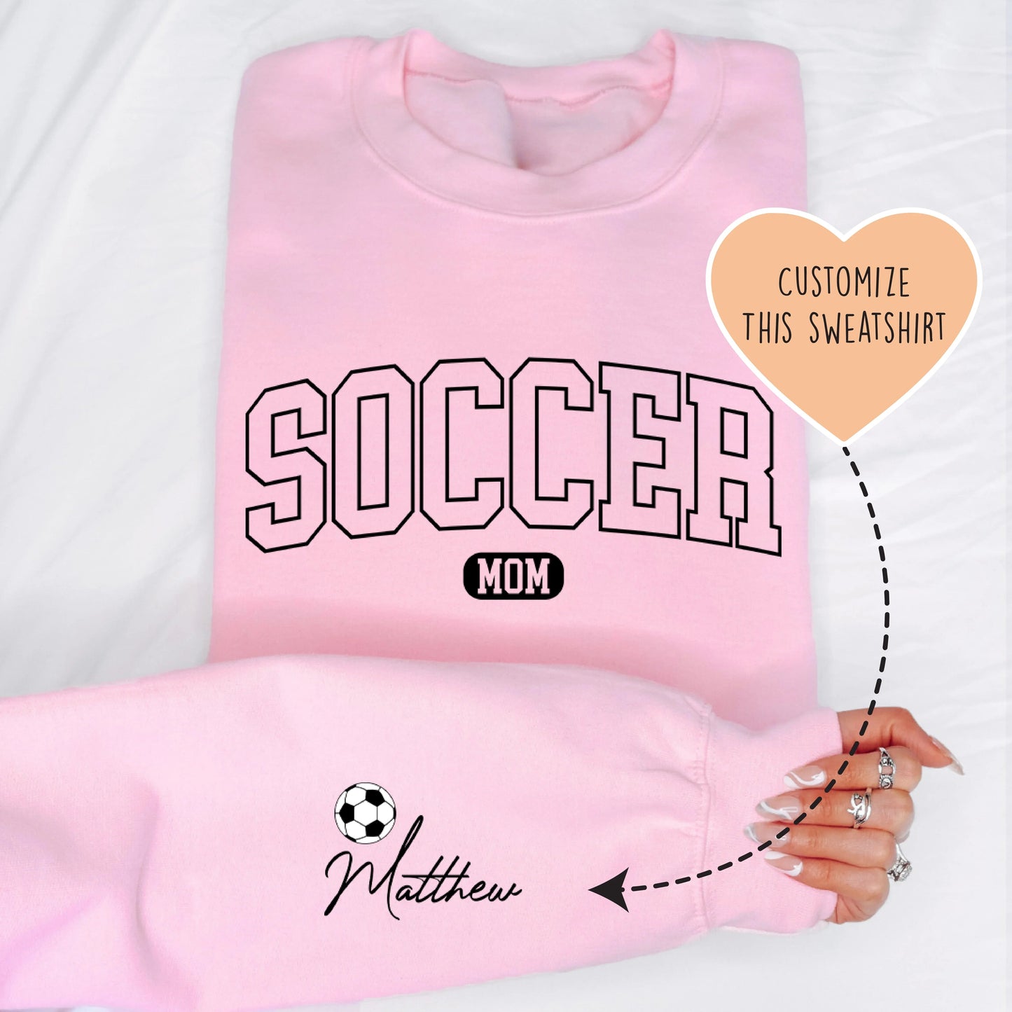 Sweatshirt personnalisé pour maman de soccer