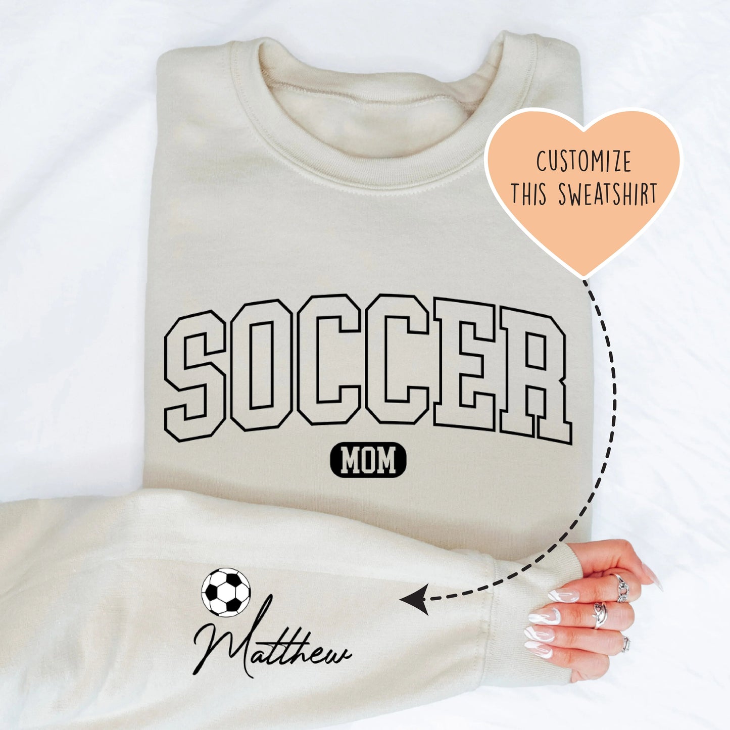 Sweatshirt personnalisé pour maman de soccer