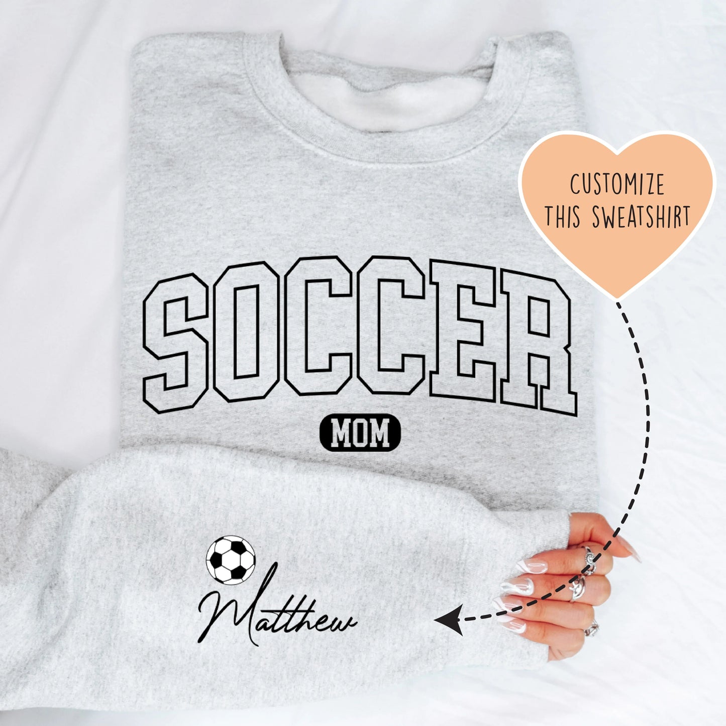 Sweatshirt personnalisé pour maman de soccer
