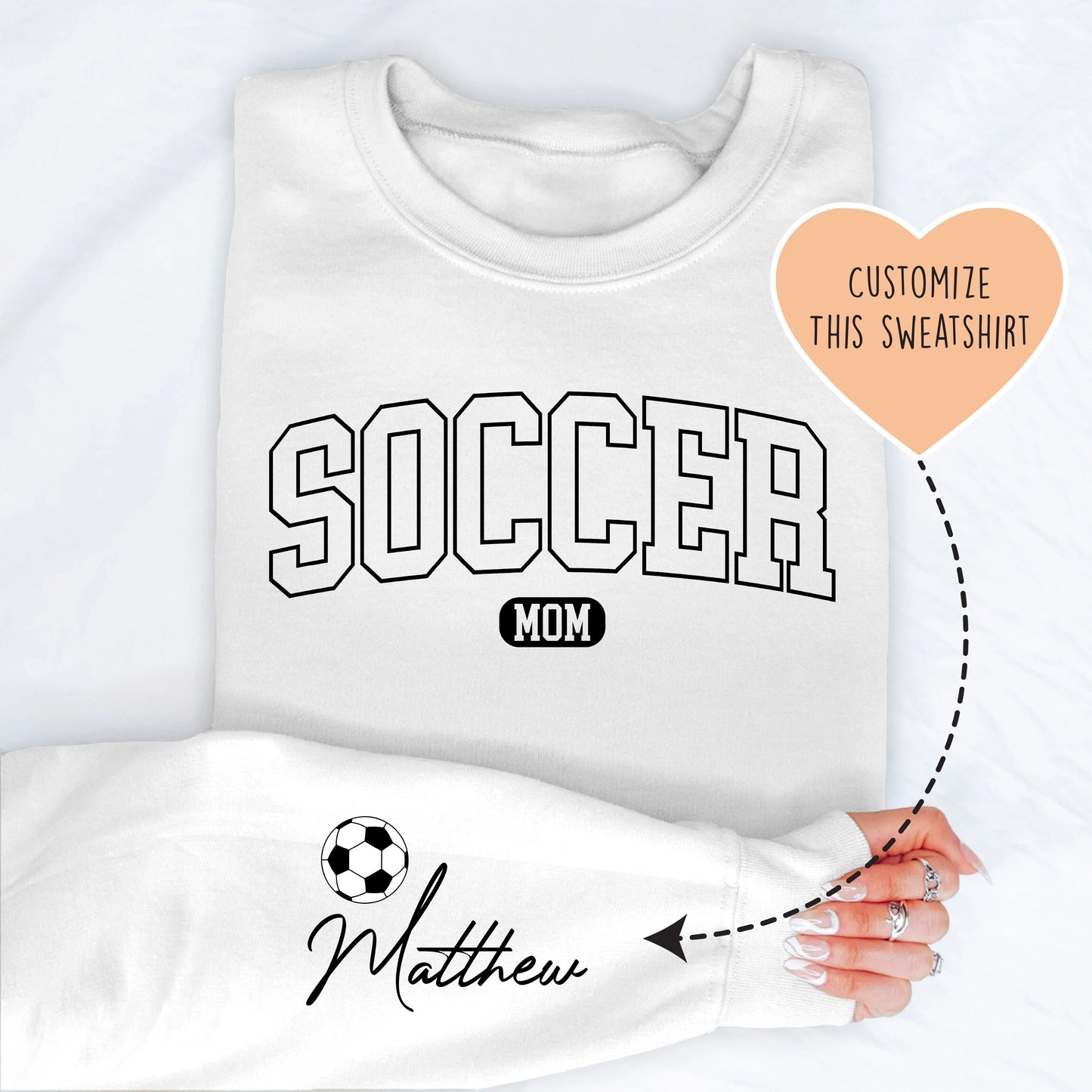 Sweatshirt personnalisé pour maman de soccer