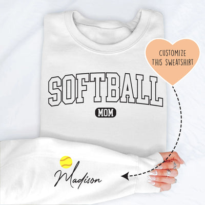 Sweatshirt personnalisé pour maman de softball