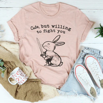 T-shirt Mignon Mais Prêt À Se Battre